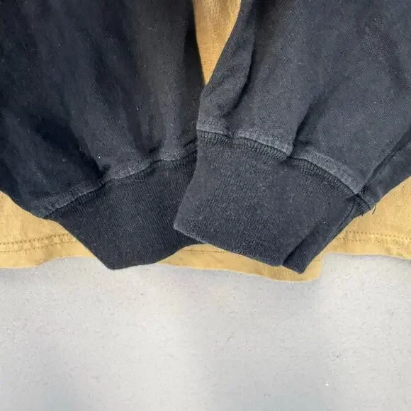 Harley Davidson T-shirt Men's L Black Gold Motorcycle Shirt Raglan Sleeve - Picture 6 of 12